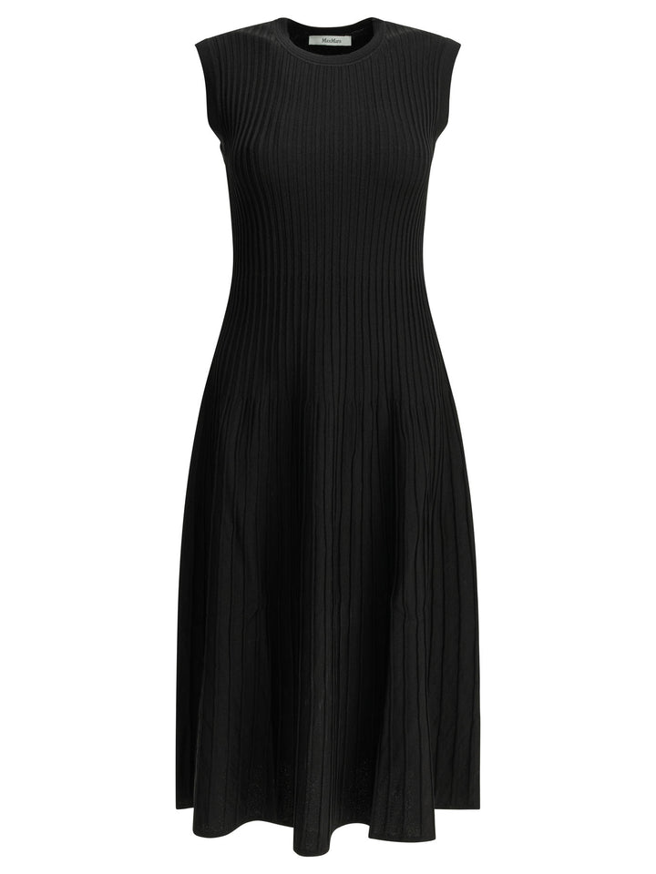 Max Mara Pure Flared Midi Dress Dresses - Black | b196dde3514478b61d50b34d61e135a574a16bf6