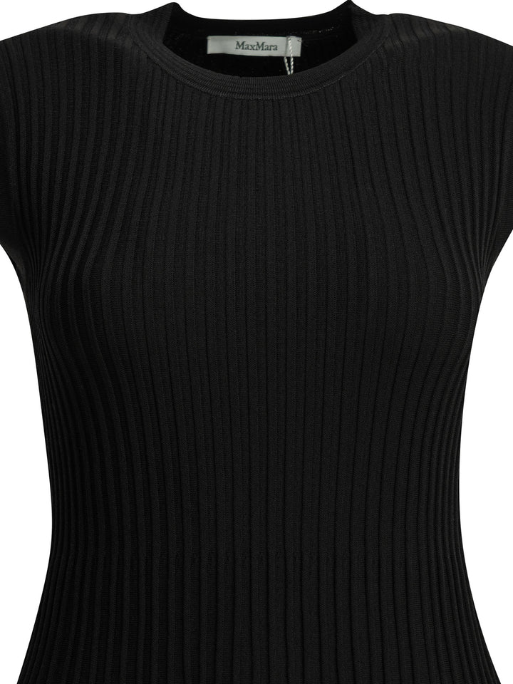 Max Mara Pure Flared Midi Dress Dresses - Black | 2d6afcf1670bce5f637b492179b18665365d22a0