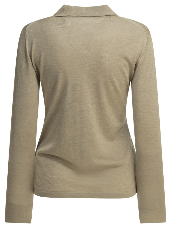 Max Mara Pure Silk Blend Cardigan Knitwear - Beige | 9a2b7731ac525f0a73fcdf202f30d58e12ef976b