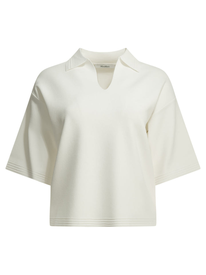 Max Mara Pure Polo Shirt Without Buttons Polo shirts - White | ef7825186a661f1394fdd8708f42b2d3689997ed