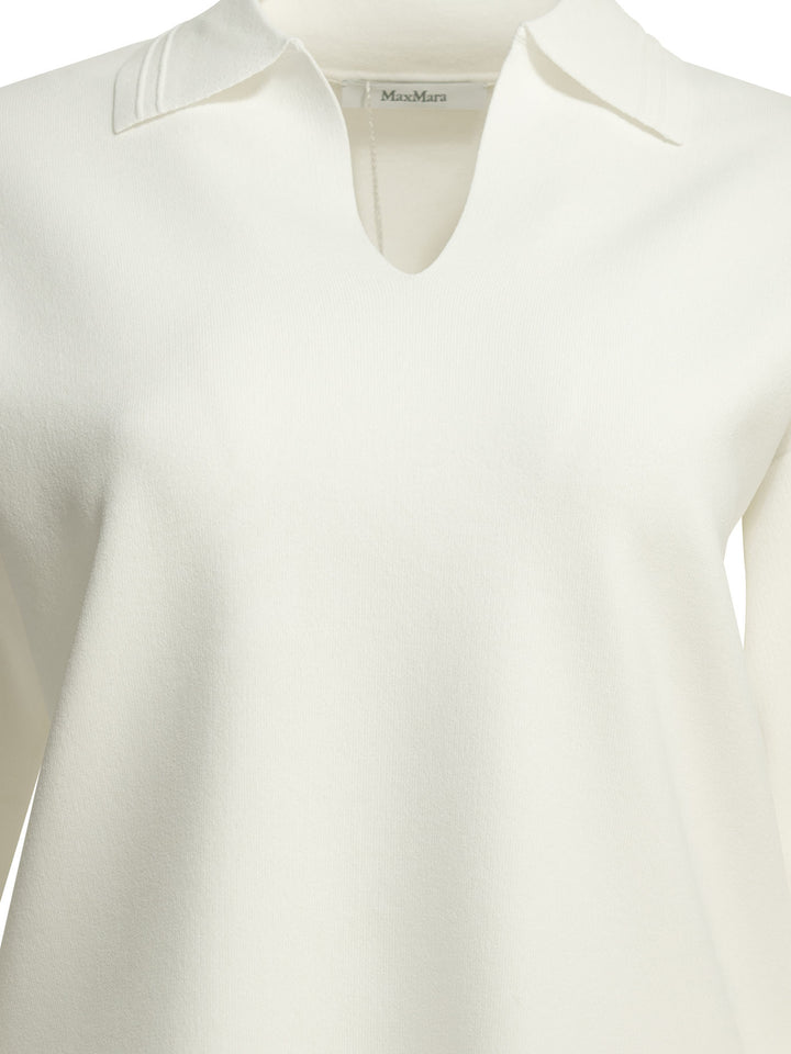 Max Mara Pure Polo Shirt Without Buttons Polo shirts - White | 60365d8da2838a3114038e8eb589cc3b383638c8