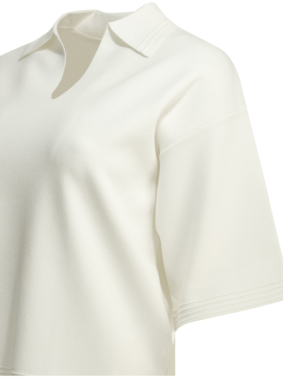 Max Mara Pure Polo Shirt Without Buttons Polo shirts - White | a5876bf25f3a3ebd131084940efaa1bf05da3fcb