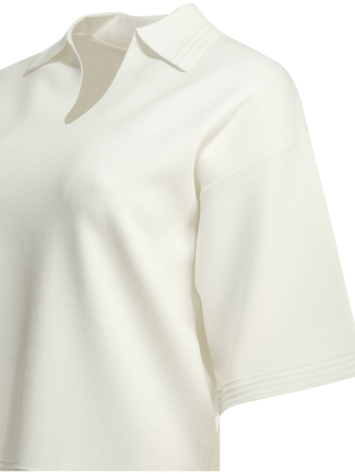 Max Mara Pure Polo Shirt Without Buttons Polo shirts - White | a5876bf25f3a3ebd131084940efaa1bf05da3fcb