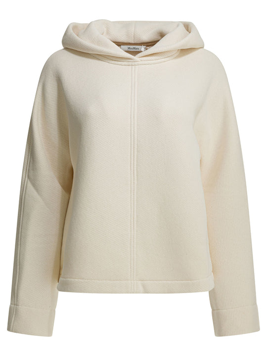 Hooded Sweatshirt With Tone-On-Tone Logo Sweatshirts White