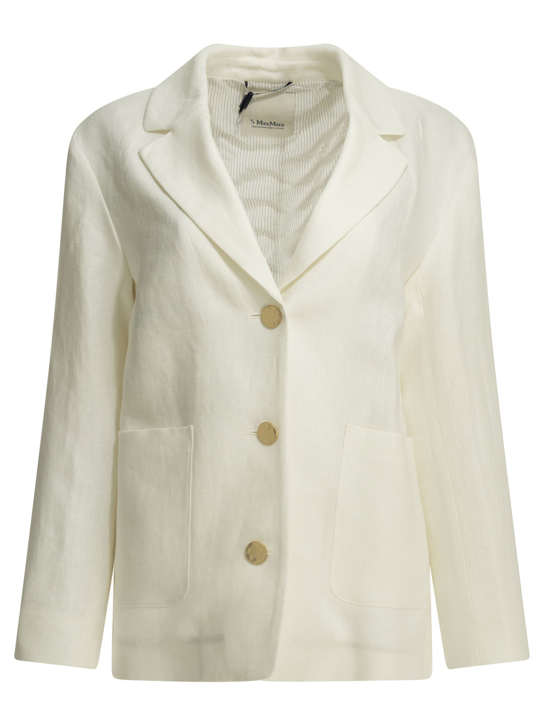 Max Mara S Linen Blazer Jackets and Coats - White | beaf3d56ffd4294651b2ab4ab4e3f9b8acad5fdf
