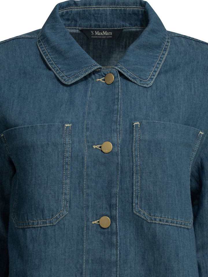Max Mara S Casual Denim Shirt Shirts - Blue | 36fcc159c99da3ce5bc9c9bbd8683d714c814d84