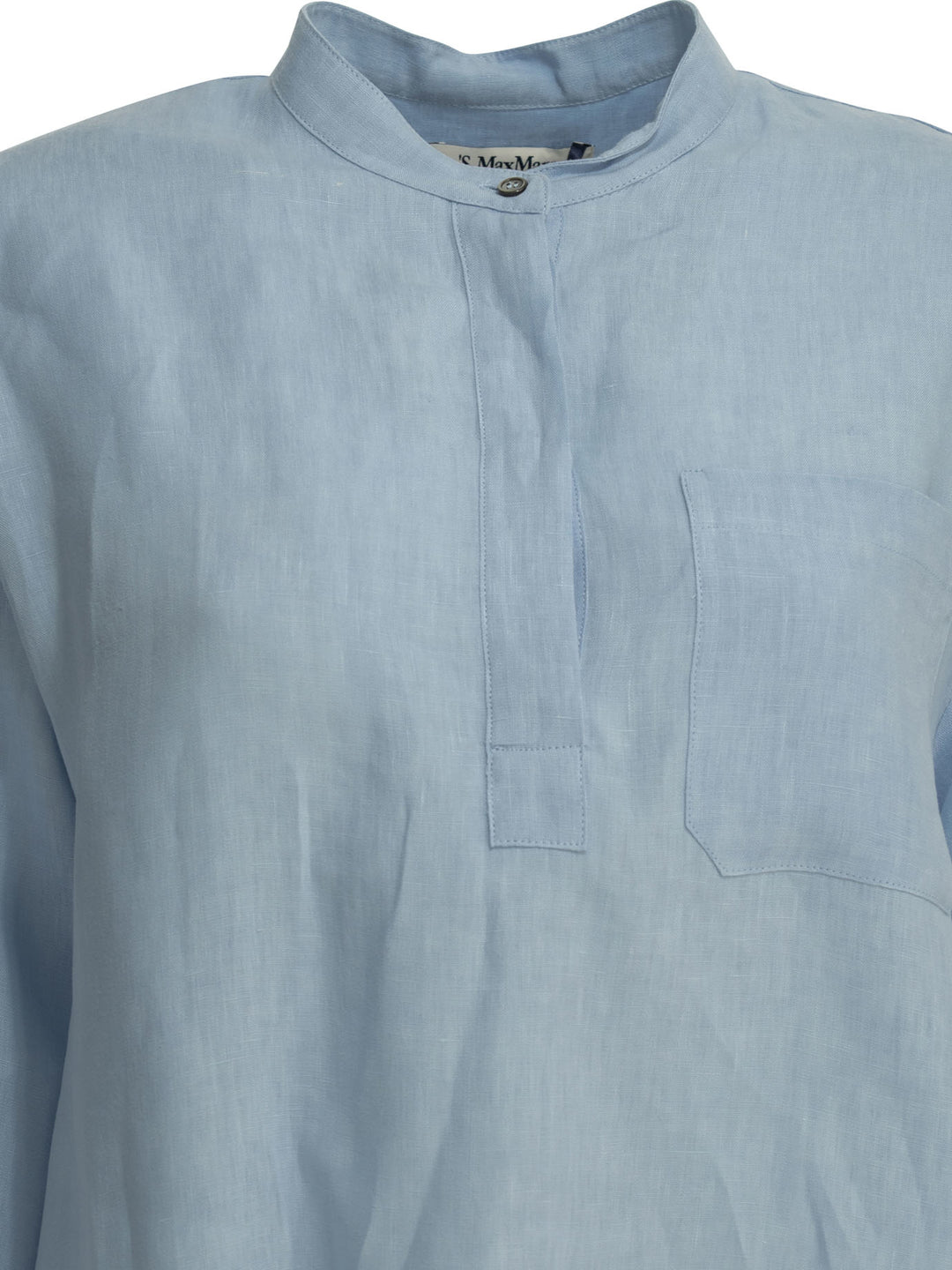 Max Mara S Casual Linen Shirt Shirts - Light blue | 776a71d4de0685471a9f9ea9d96f00cafbe28dbc