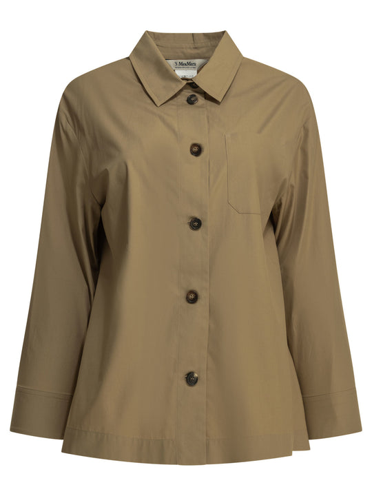 Casual Cotton Shirt Shirts Beige