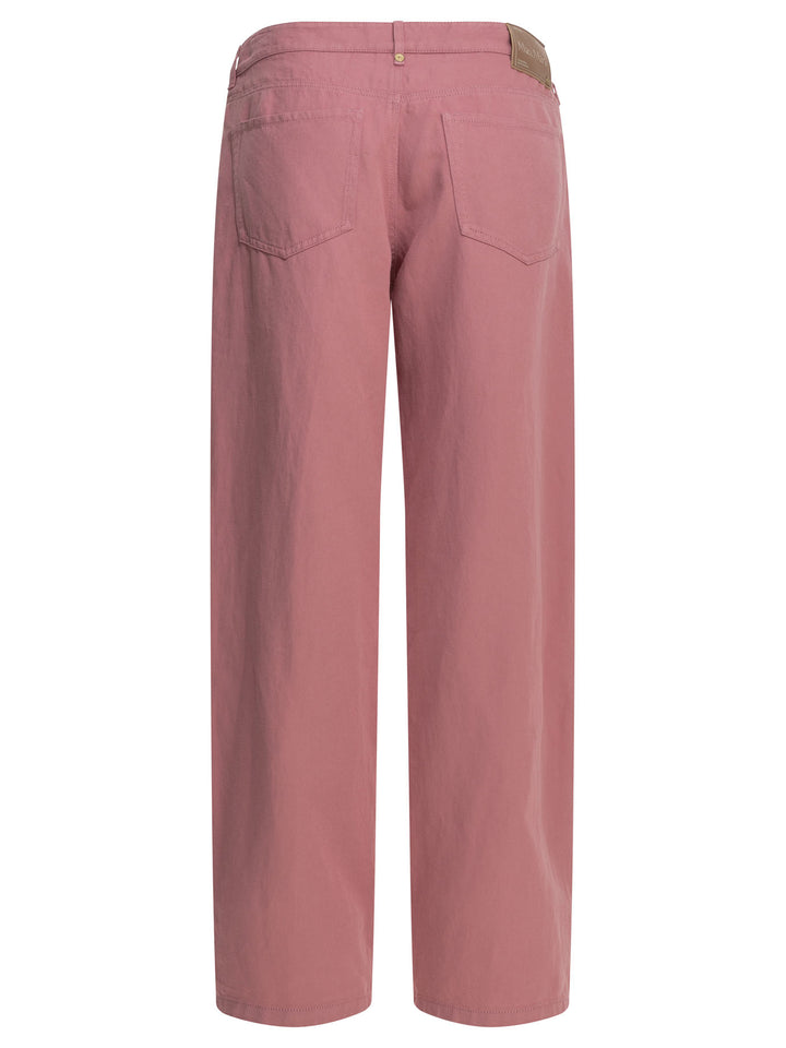 Max Mara S Casual Cotton Linen Pants Trousers - Pink | f6c5b6e2aa866b60c0422941b638d7cd0a22d332