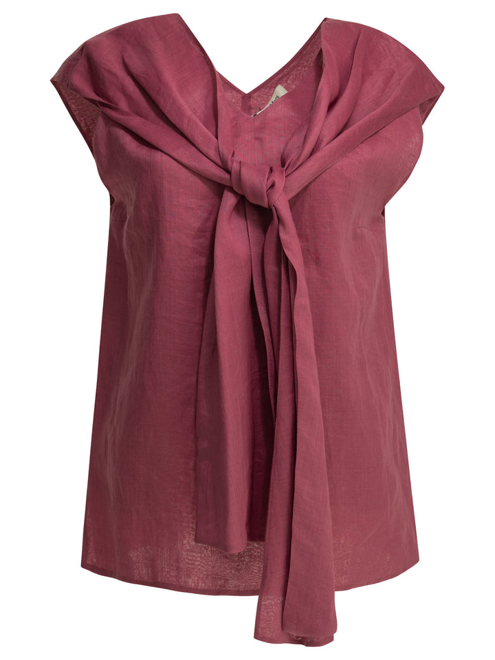 Max Mara S Casual Draped Top Tops - Fuchsia | d7789e3308239a83034d3c8f5d16667020cfbd22