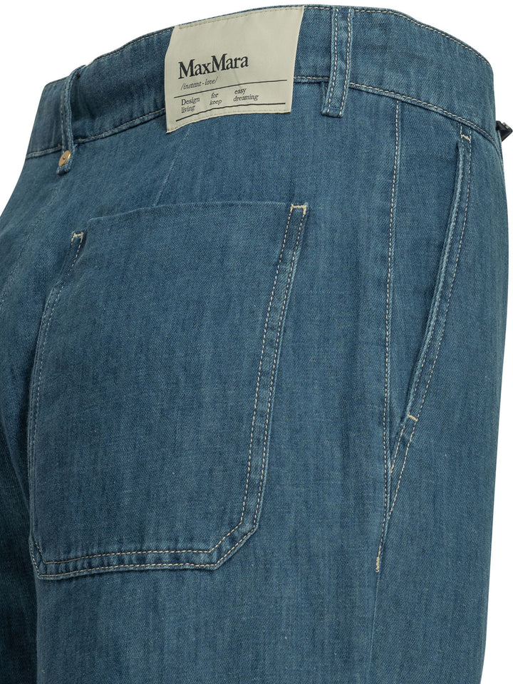 Max Mara S Wide Leg Jeans - Blue | 37f9e690582d64e75efe34e6a7a31c8121d6bb5f