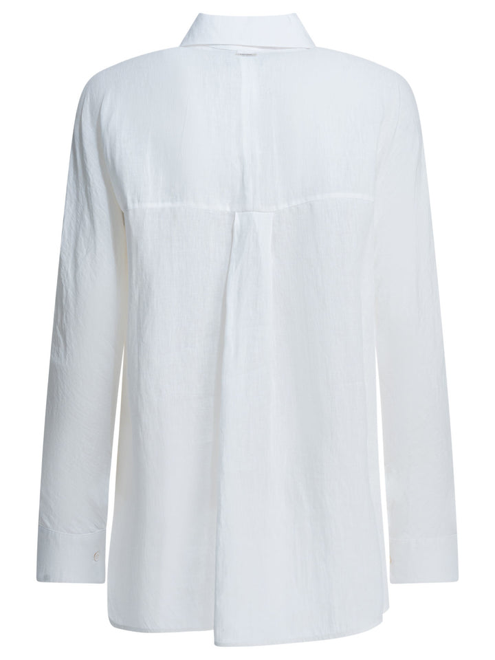 Max Mara S Casual Linen Shirt Shirts - White | 239e12beb8664f84a843dd40408a4097bdfe74f0