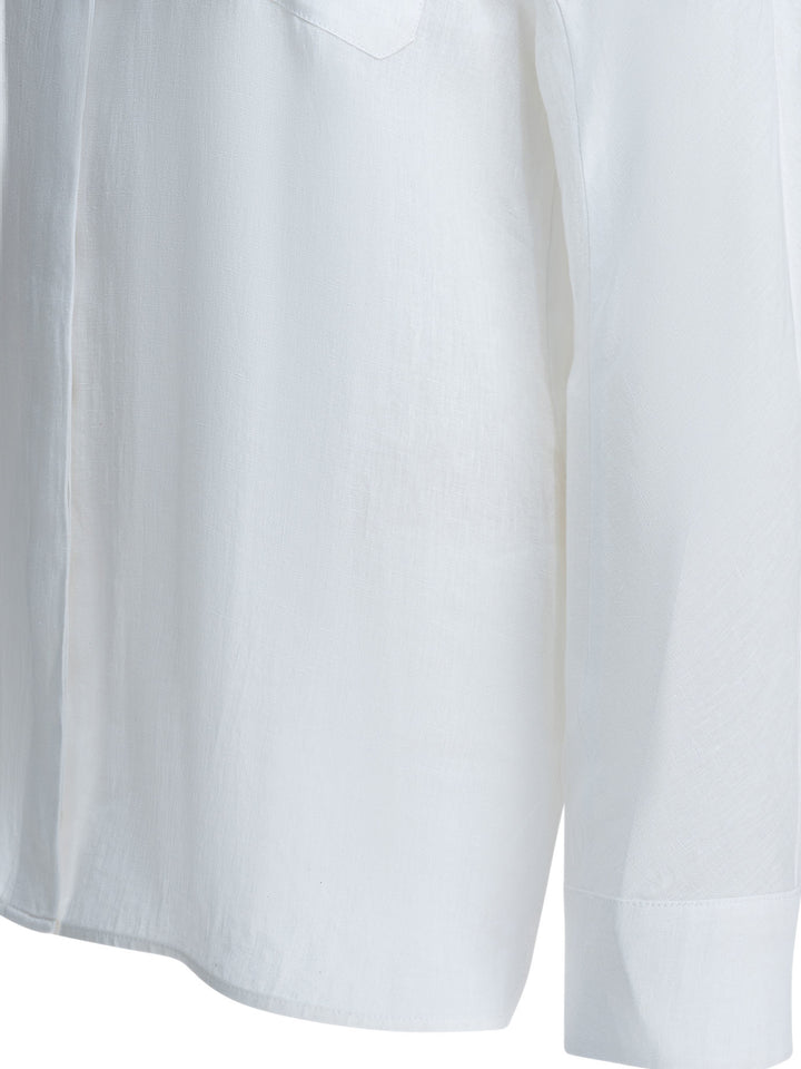Max Mara S Casual Linen Shirt Shirts - White | ce37b5bfc789437a9f407a6c121f20ed0b3aac7f