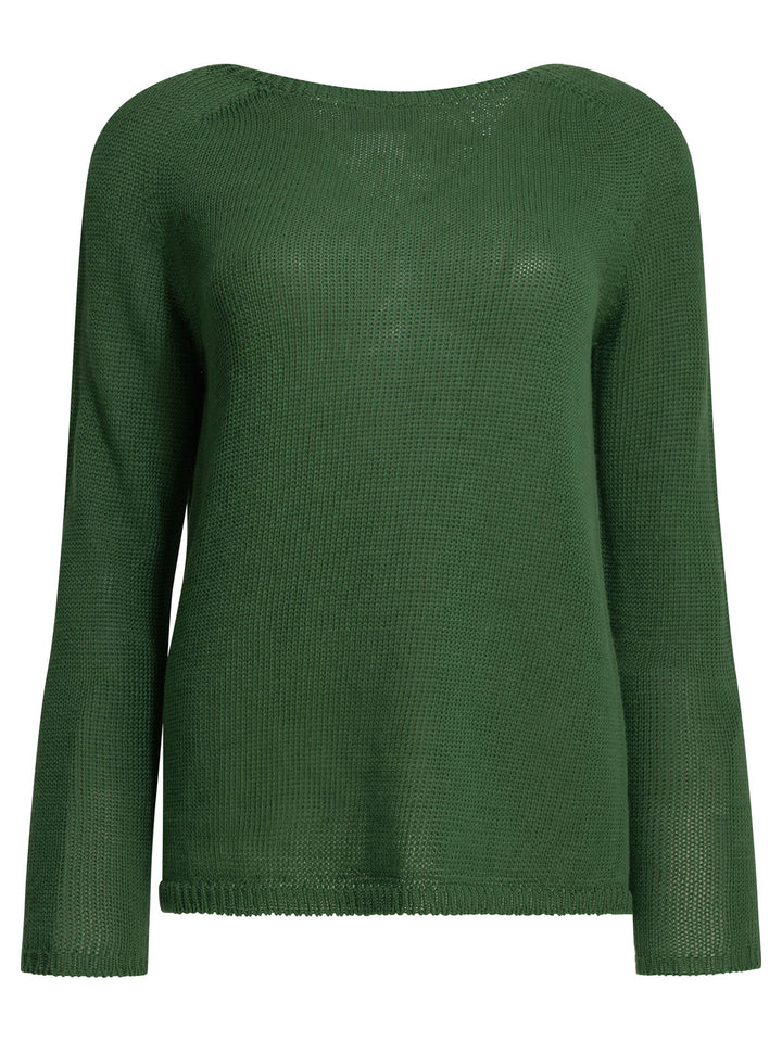 Max Mara S Round Neck Sweater Knitwear - Green | 6a0a8e7f59e0582e9f009d9468d07375745b905d