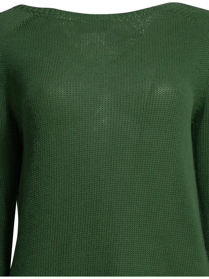 Max Mara S Round Neck Sweater Knitwear - Green | 7e2d5ecf1613db274003fec910d27a20d7336cc0