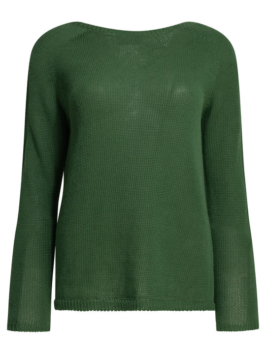 Round Neck Sweater Knitwear Green