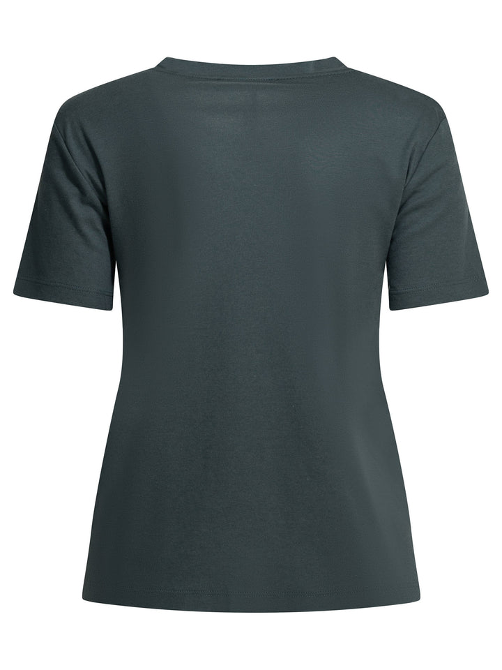 Max Mara S Crew-Neck T-Shirt With Jewel Embroidery T-shirts - Blue | 218877754f03db18a4b0540f9b7ab716fe169583