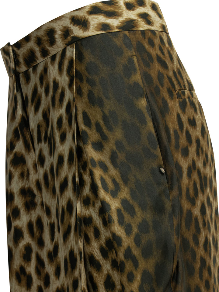 Max Mara Sportmax Casual Animal Pants Trousers - Brown | 13485fdd016348887cb0a2d02aa959a644b467e1