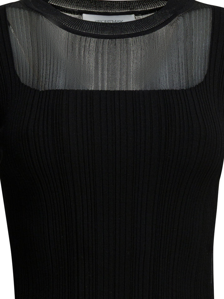 Max Mara Sportmax Viscose Crewneck T-Shirt T-shirts - Black | dc16bd17bdf966bb184e60cefa50511c370bdd1a