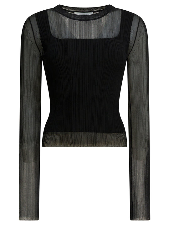 Viscose Crewneck T-Shirt T-Shirts Black