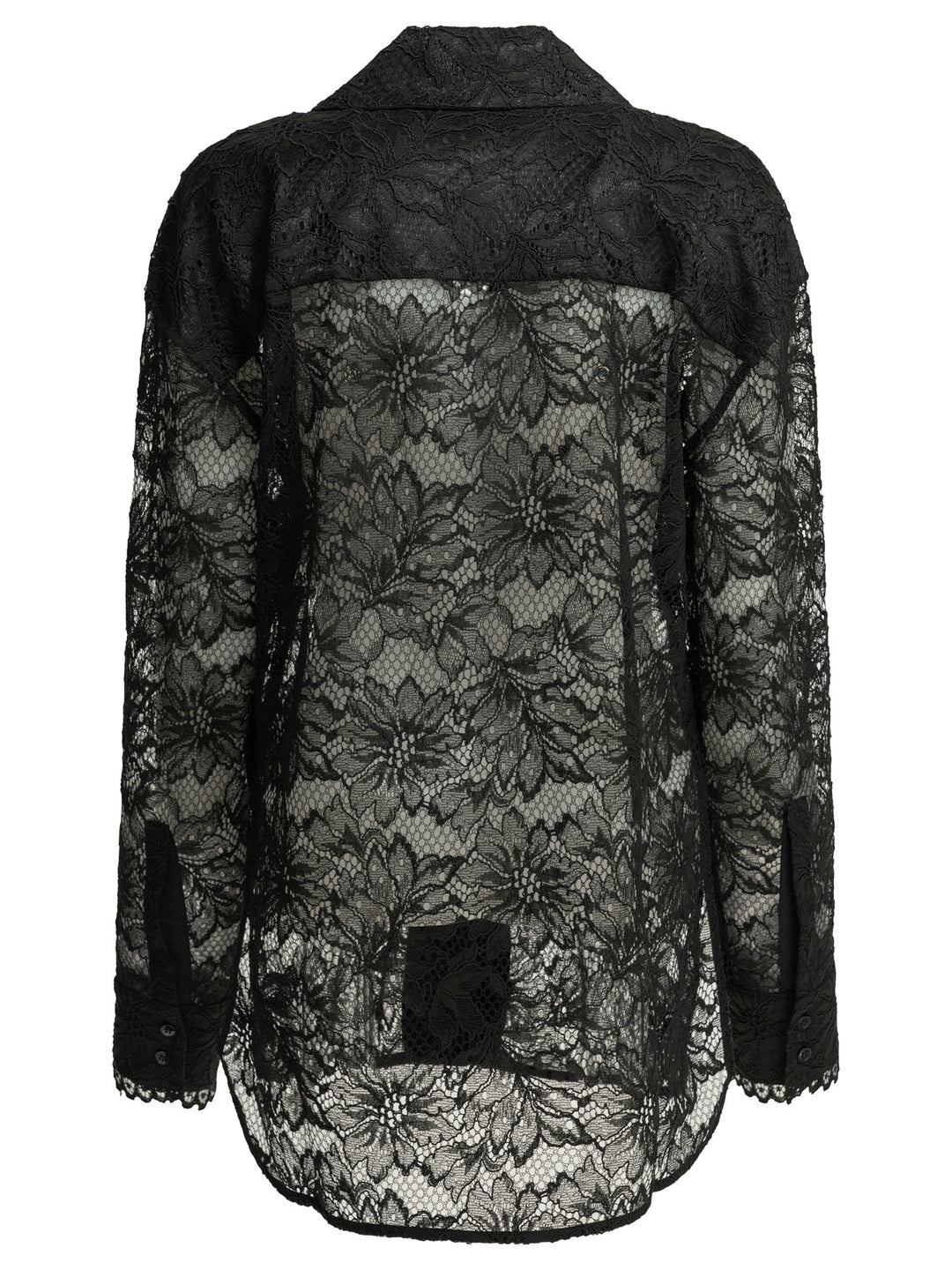 Max Mara Sportmax Casual Lace Shirt Shirts - Black | 7a993020ed185d7d5c2764642540f1d5ae8f3cfd