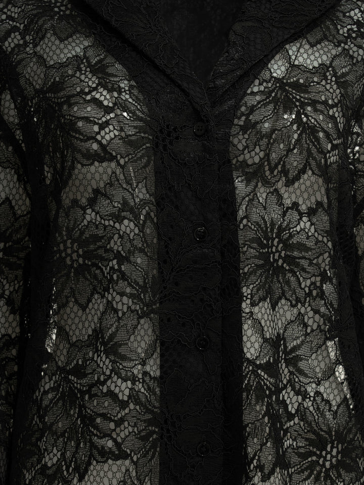 Max Mara Sportmax Casual Lace Shirt Shirts - Black | 3b8f316af3b2c13aea1d496d6b6887a09227268e