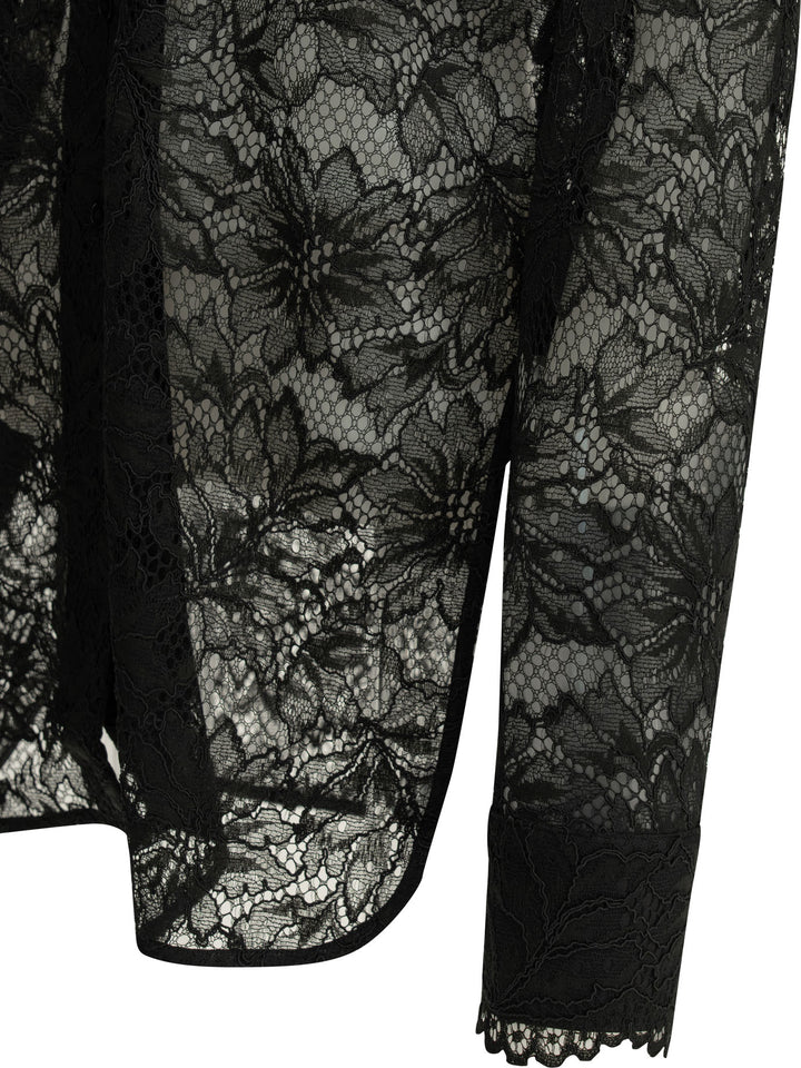 Max Mara Sportmax Casual Lace Shirt Shirts - Black | 1fb47bb8decd112f7b7f1cfe35e58fb9eb5f9dfa