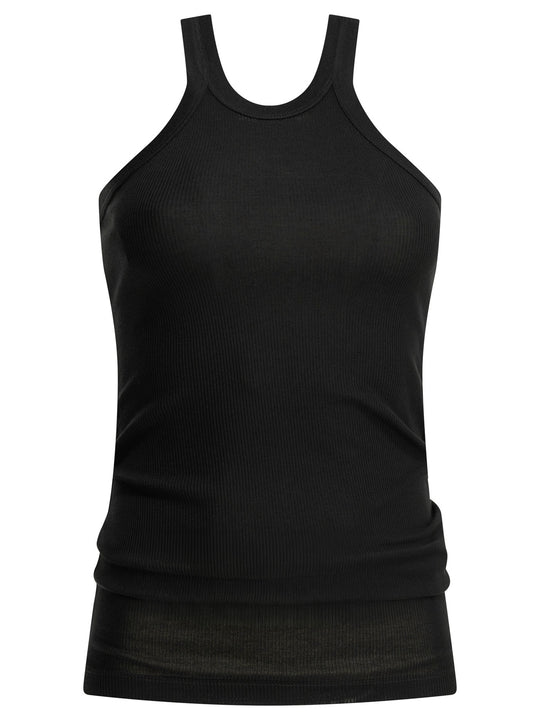 Cotton And Silk Tank Top Tops Black