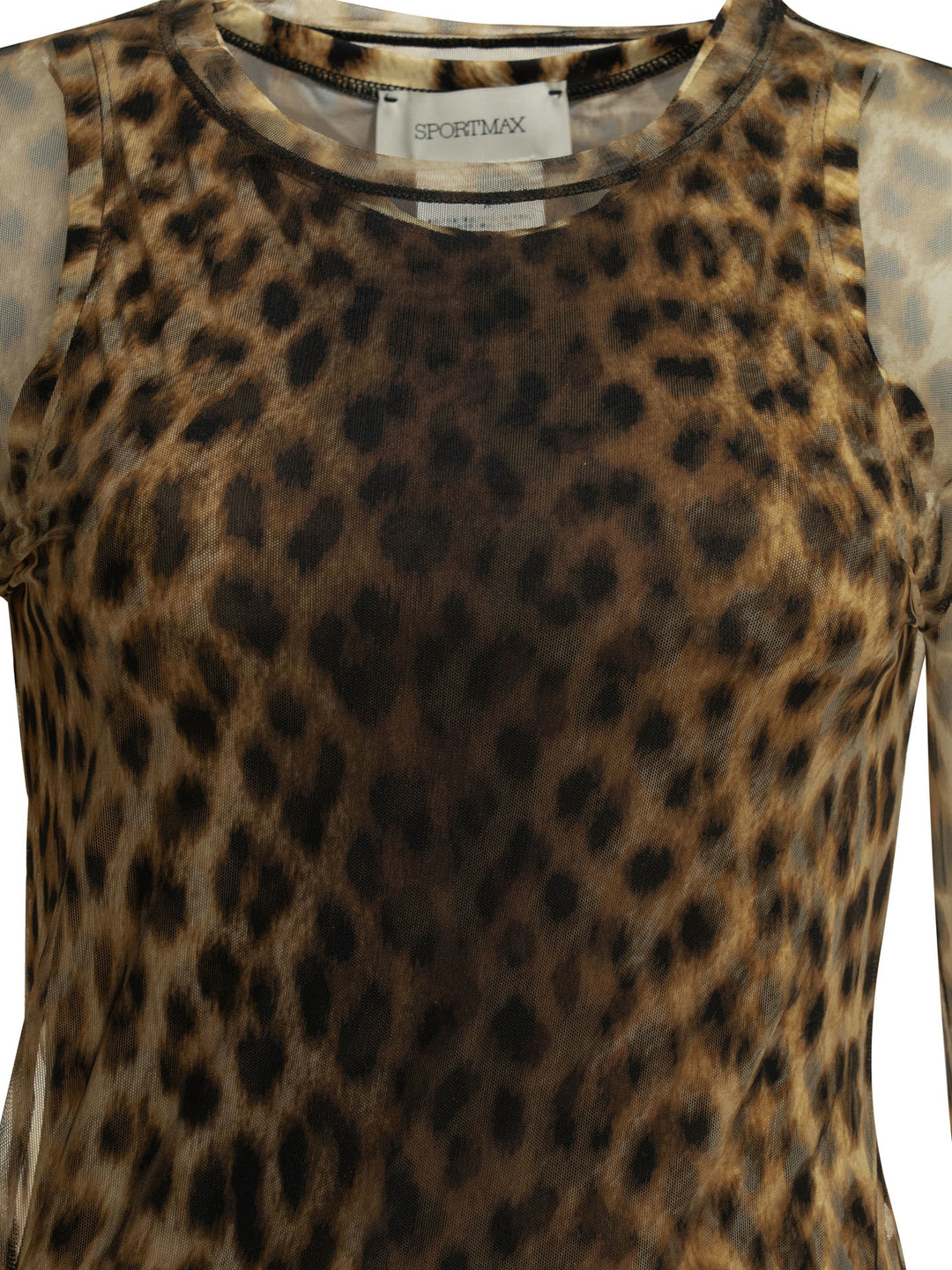 Max Mara Sportmax Fitted Animalier Top Tops - Brown | 5321b6120370238179673ca39b043f6ce6dd4b58