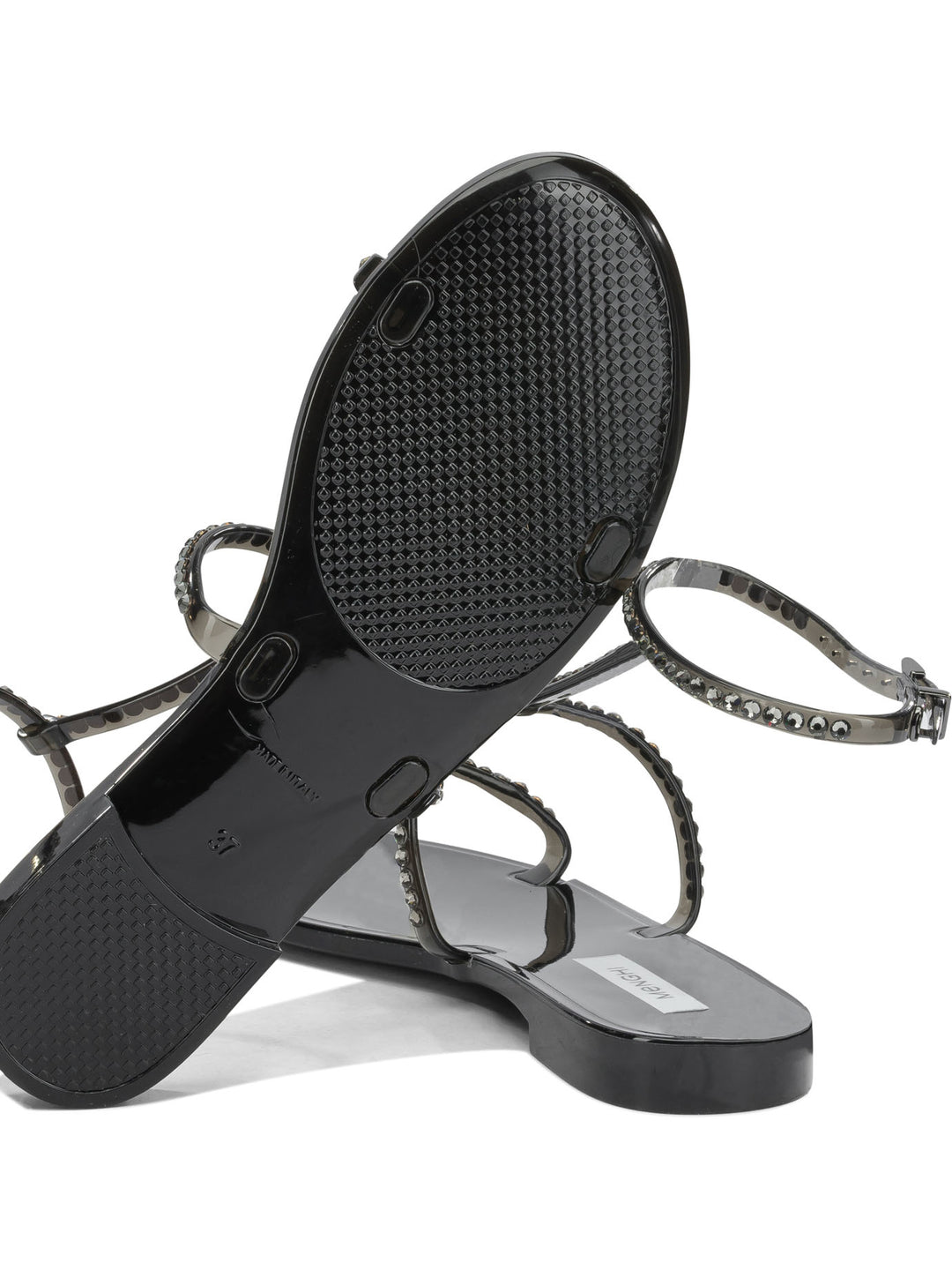 Menghi James Jelly Sandals - Black | bbaea428216569ea49d97b8db407344b147b8522