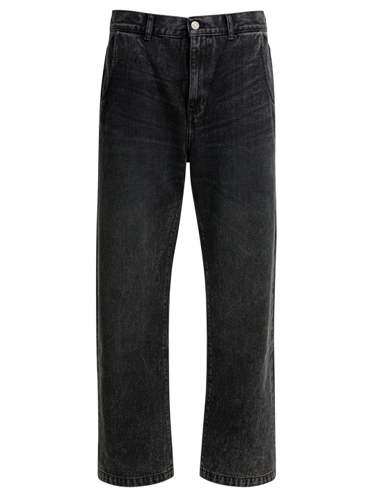 Straight-Leg Jeans Black
