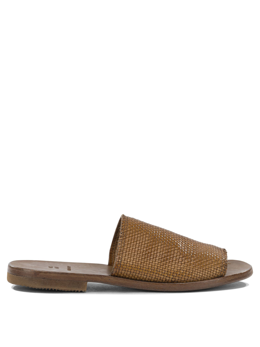 Moma Woven Nappa Leather Slide Sandals - Brown | 4dd2484a126b303cc2c6b925da3864c303f4428f