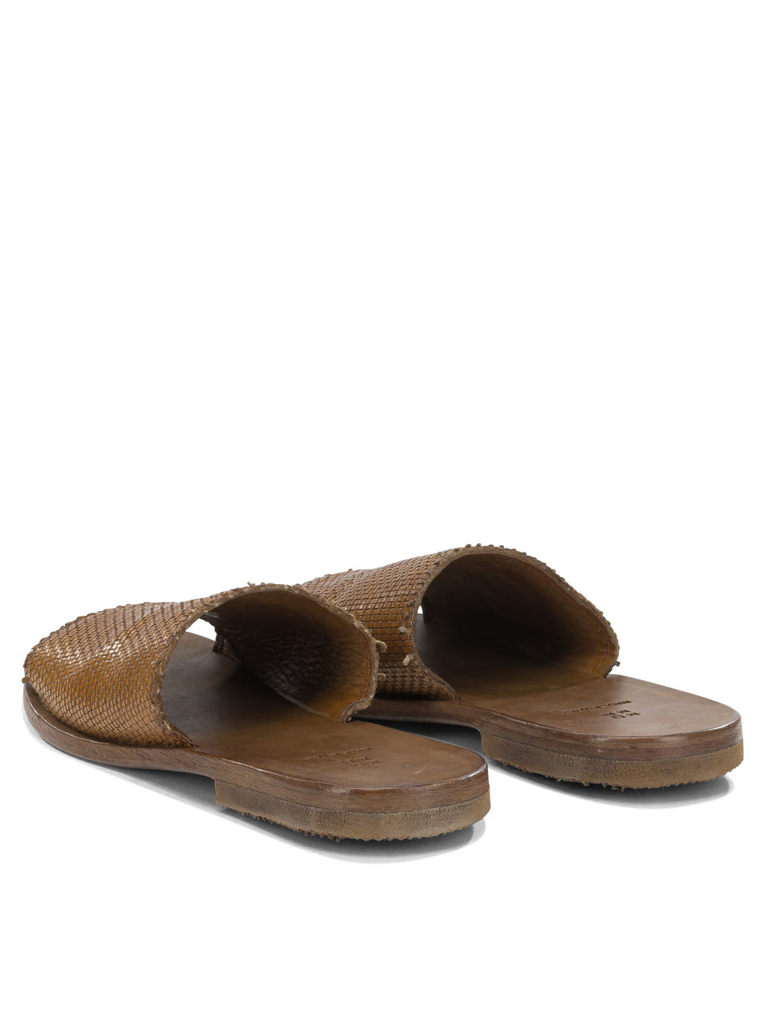 Moma Woven Nappa Leather Slide Sandals - Brown | 886dddb6c0bb85a5552e5c7f62ce4d5764294ce9