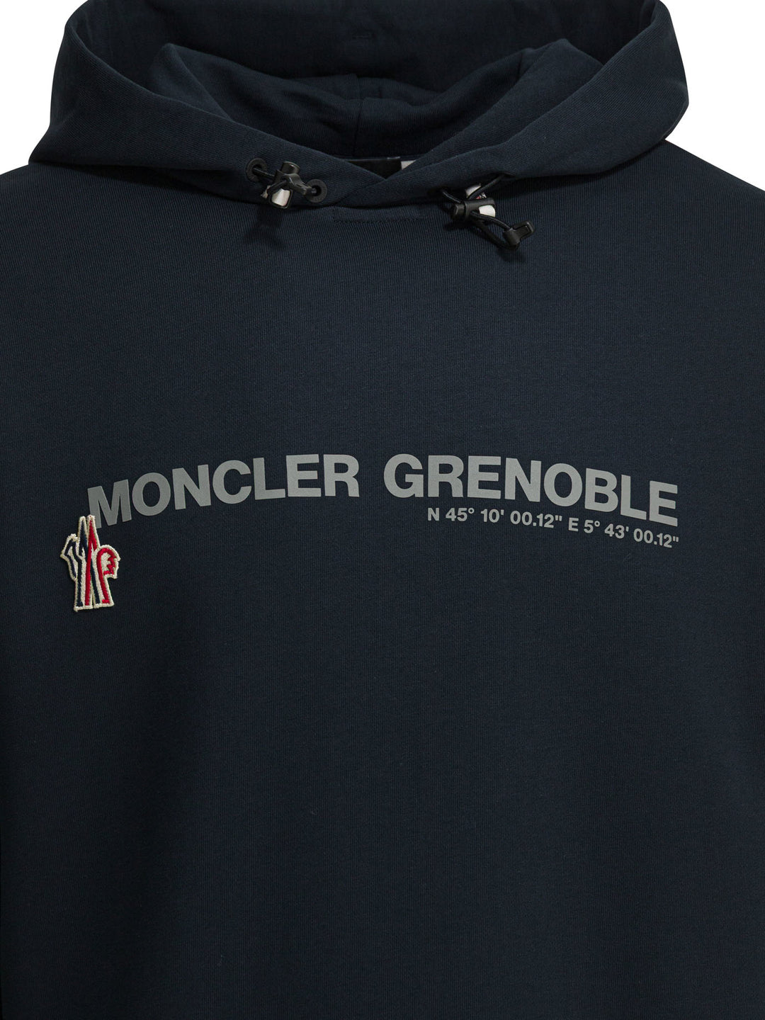 Moncler Grenoble Logo Print Hoodie Sweatshirts - Blue | 7f86a4a187769f203cce54e530cc1aec00494943