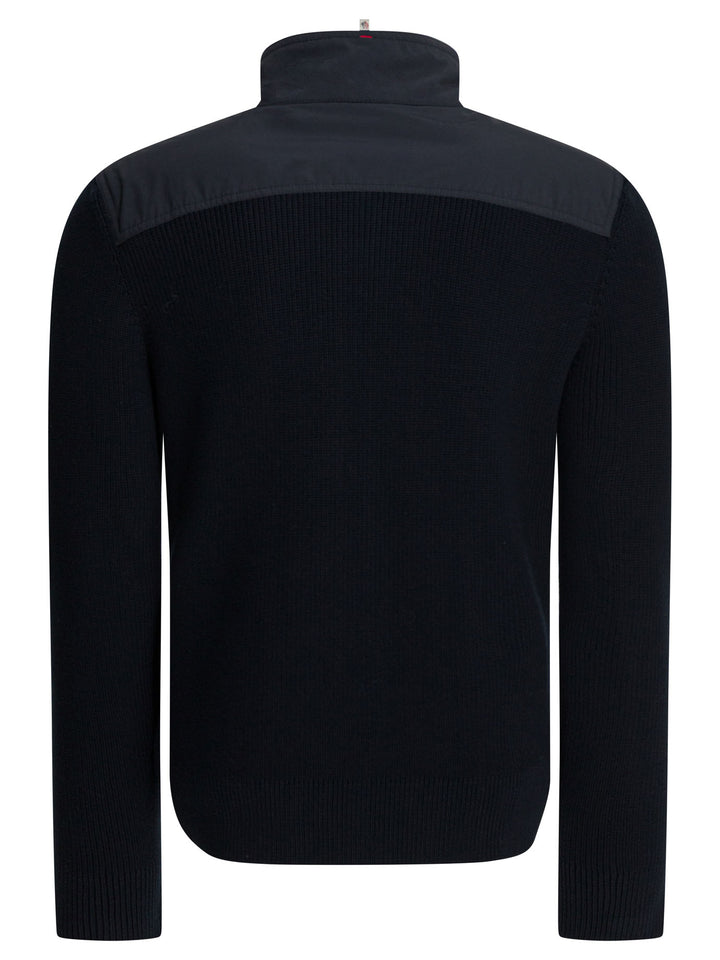 Moncler Grenoble Cotton Padded Cardigan Knitwear - Blue | f83ae83ca19df02d3c5407bac6520981e5fc8dfd