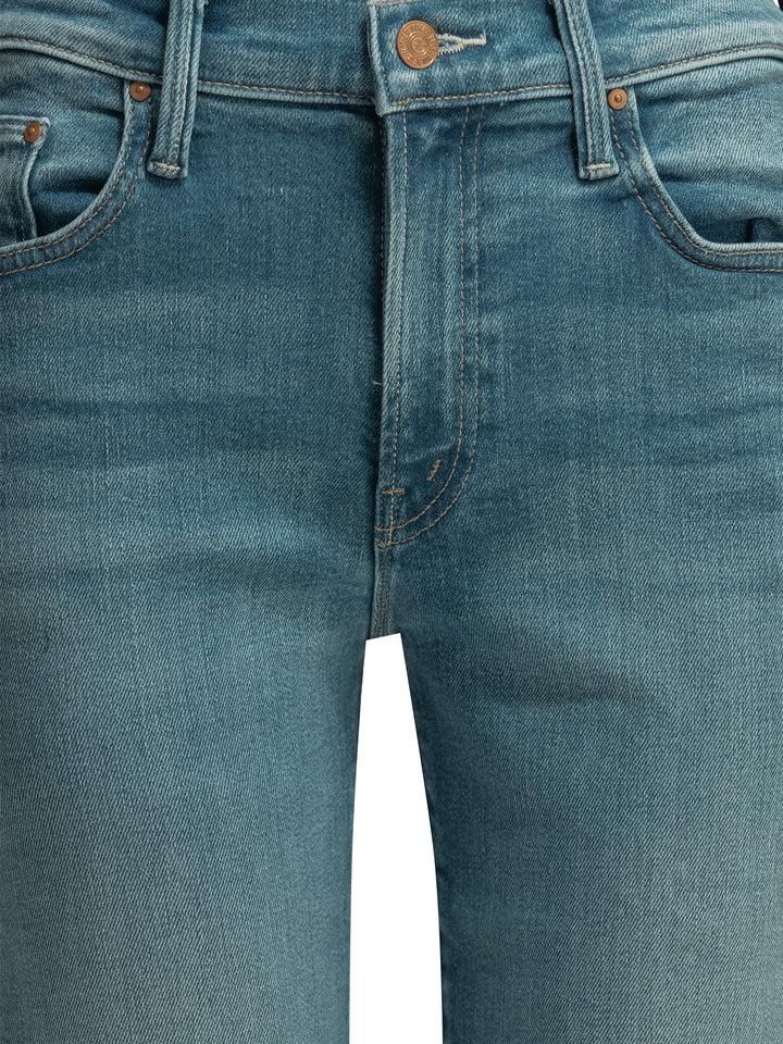 Mother Denim Straight-Leg Jeans - Blue | 34d592ba5b3b8f1278b3ba888d094b0e251d5364