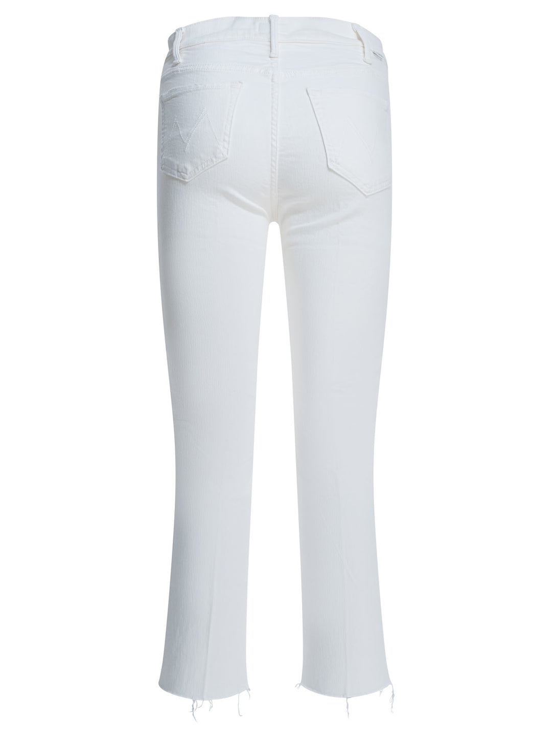 Mother Denim Hustler Ankle Fray Jeans - White | 325b37cdad72526dfa3be2ef22a7d4f039c5e715