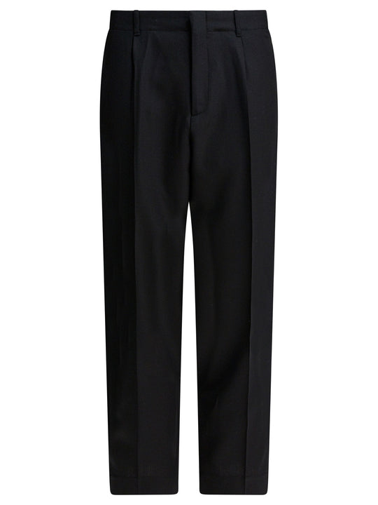 Wool Chino Pants Trousers Black