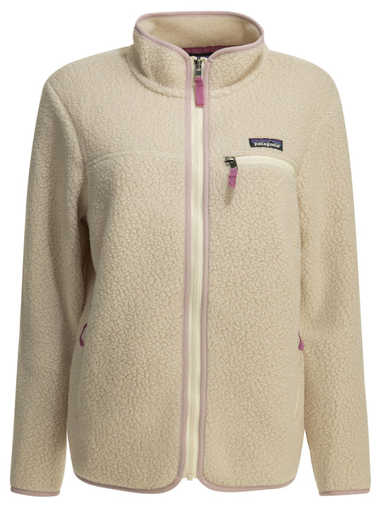 Retro Pile Fleece Jackets And Coats Beige