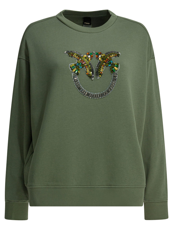 Pinko  Sweatshirts - Green | 63d6386034ccb0d463a2dcf2e9a9005f266c3bdf