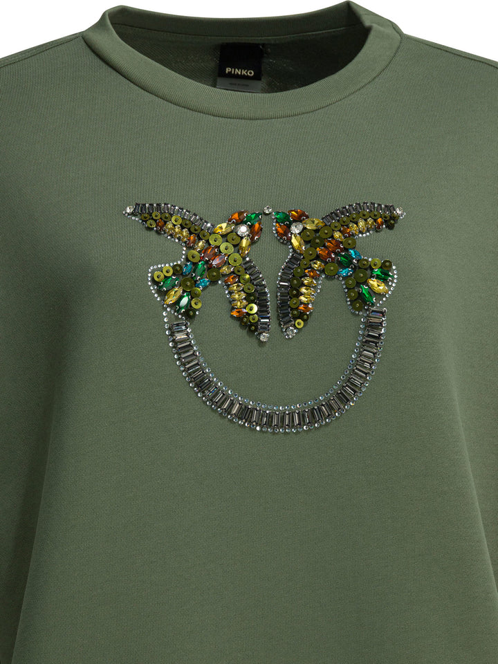 Pinko  Sweatshirts - Green | 936d5f3886cb41d5f8a383abf5e3b9b8d439420b