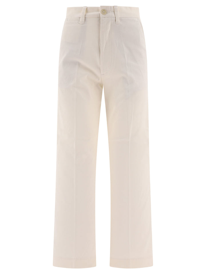 Polo Ralph Lauren Flared Chino Pants Trousers - White | d9c5fb65181e9f0c5a33799be69cfd40c26ff16c