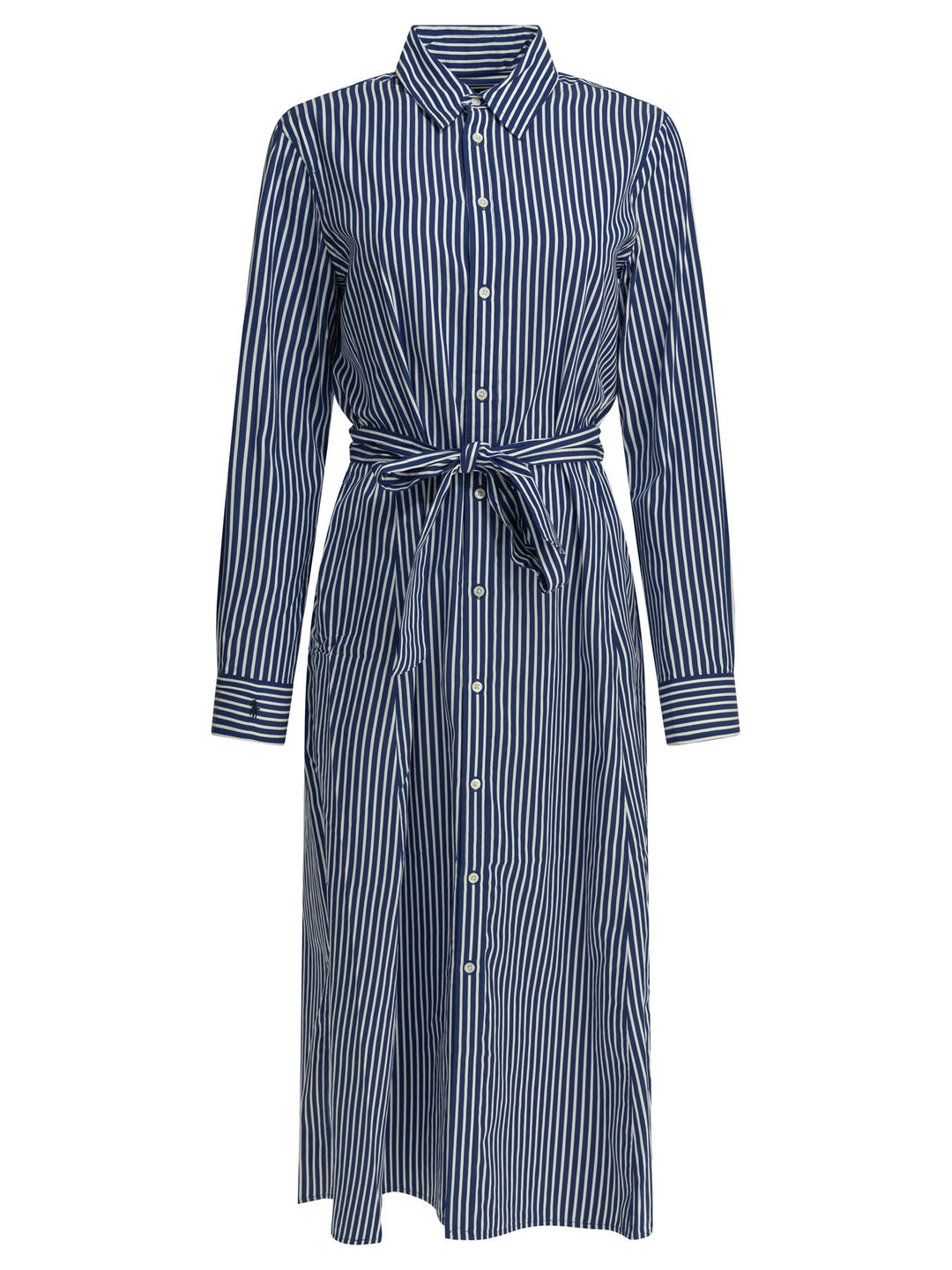 Polo Ralph Lauren Chemisier Midi Dress With Logo Dresses - Blue | e2676cb83a51649d1dc2a1323a0eaa769baf4aed