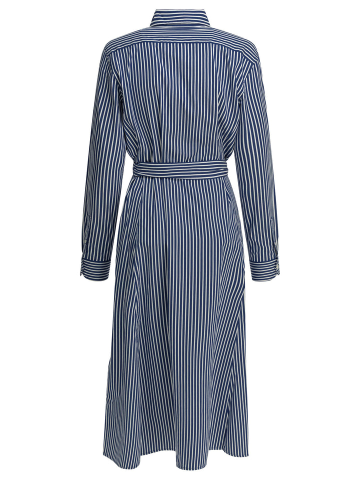 Polo Ralph Lauren Chemisier Midi Dress With Logo Dresses - Blue | ec272a595788f4fe1cb4eca364d5f05875685864