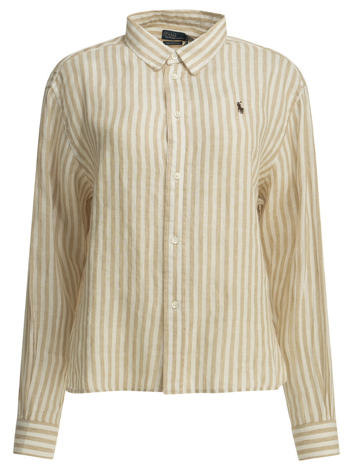 Polo Ralph Lauren Casual Relaxed-Fit Shirt With Logo Shirts - Beige | d3f7386db15dcd868304ae050ea3a538dfc8976a