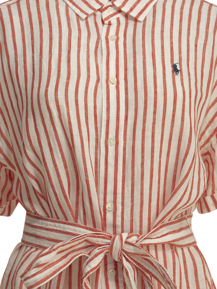 Polo Ralph Lauren Long Shirt Dress With Logo Dresses - Red | d342eade82fe600449bb227926cab99f4d141bf0