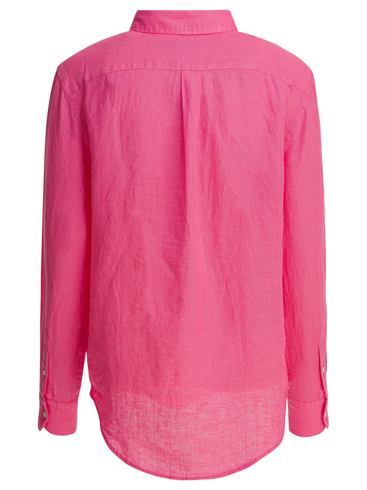 Polo Ralph Lauren Classic-Fit Linen Shirt Shirts - Fuchsia | 2466b2c72923f7edf89a00b59bc7bc534f492e84