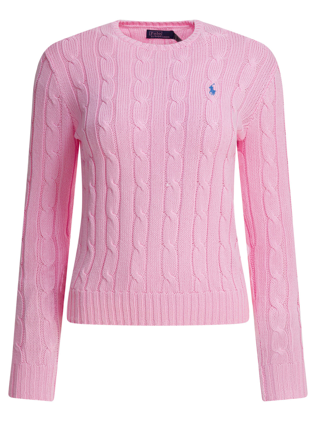 Polo Ralph Lauren Crew-Neck Cable-Knit Sweater With Logo Knitwear - Pink | 19d9b3902b52b4f94ae44afa57f40424b4001837