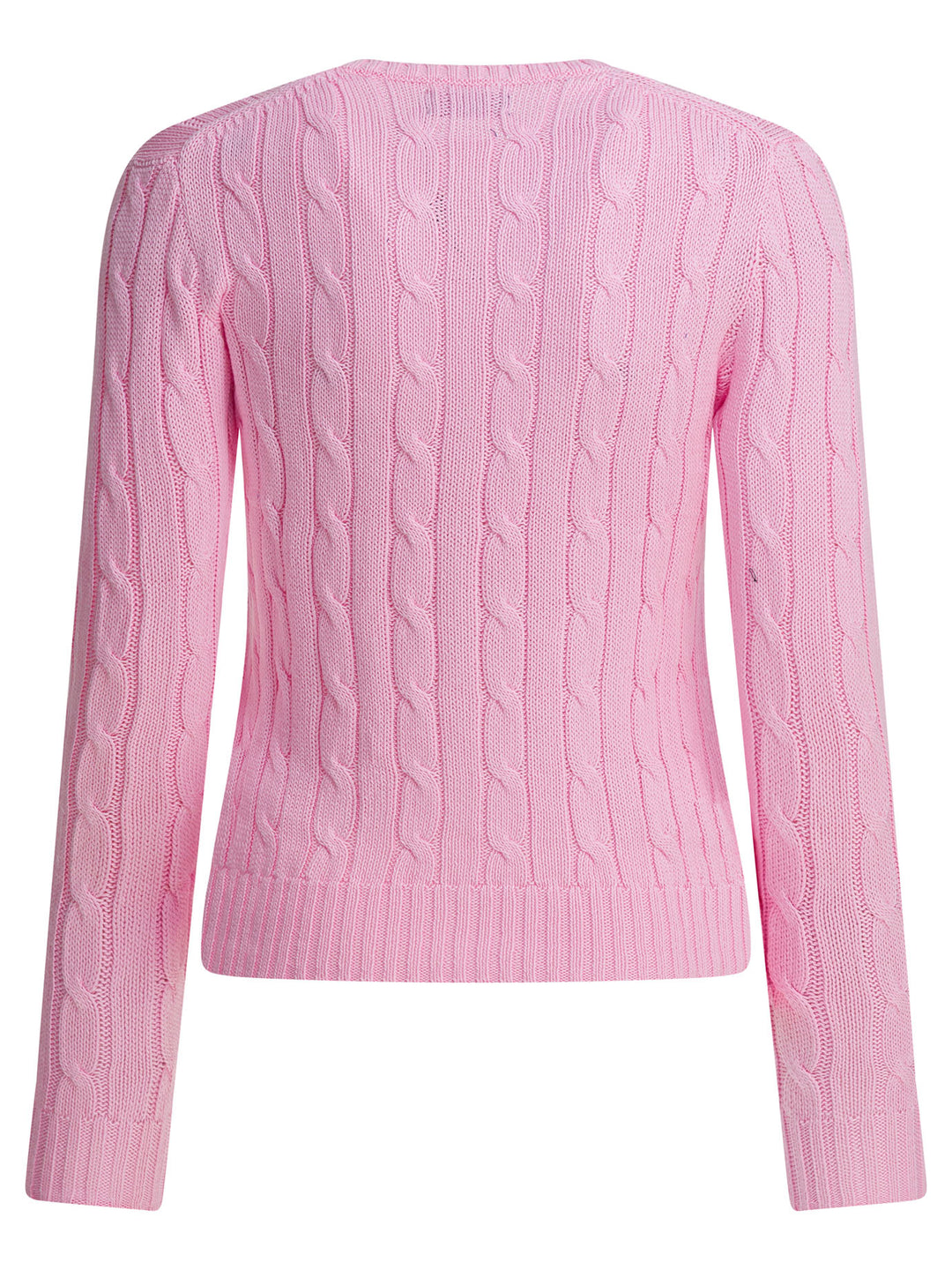 Polo Ralph Lauren Crew-Neck Cable-Knit Sweater With Logo Knitwear - Pink | 6c038e8fe6f13902bb18e331b577731c87175243