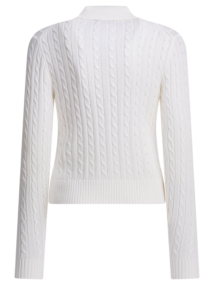 Polo Ralph Lauren Cardigan With Logo Knitwear - White | 08dce8859901c98cc4c527d20d0469445d426a69